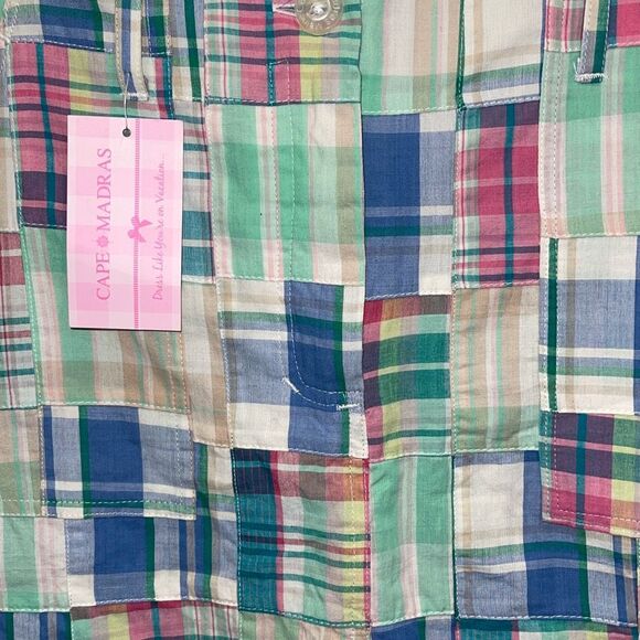 Cape Madras Cotton Plaid Patchwork Skort Preppy Golf NWT Size 2 - Picture 3 of 8